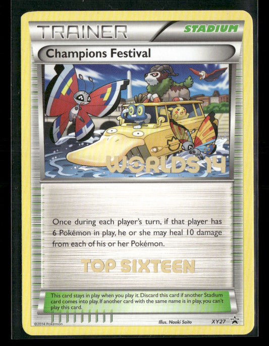 LP-NM Champions Festival 2014 TOP 16 XY27 World Championships Pokemon Card