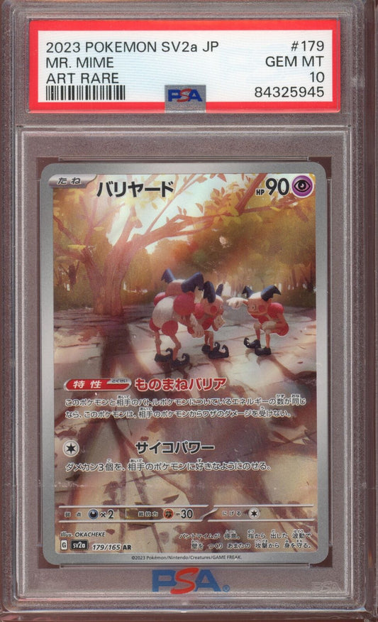 PSA 10 Mr Mime AR sv2a 151 179/165 Japanese Pokemon Card