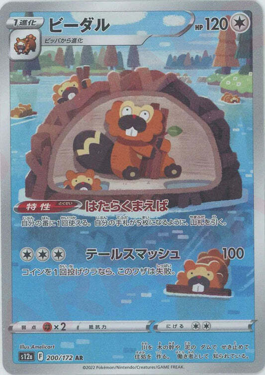 Bibarel AR 200/172 NM/M Vstar Universe s12a Japanese Pokemon Card Art Rare