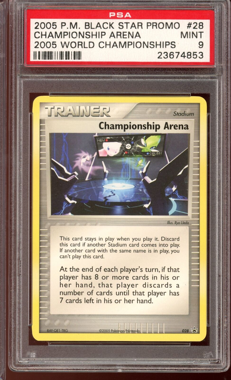 PSA 9 Championship Arena 2005 World Champs 028  Black Star Promo Pokemon Card