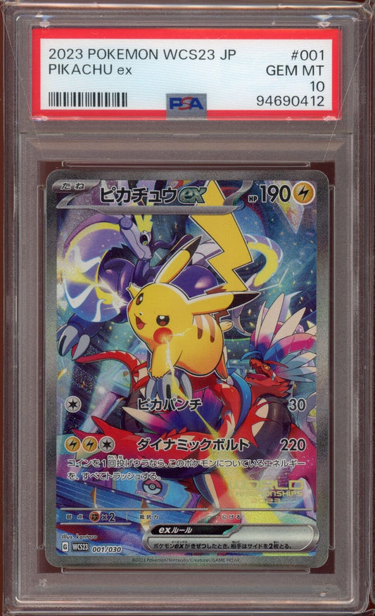 PSA 10 Pikachu Yokohama World Championships 001/030 Promo Japanese Pokemon Card