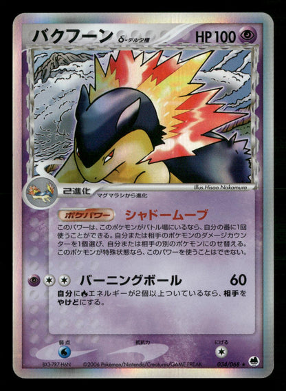 Typhlosion 034/068 Unlimited Holo Rare Dragon Frontiers ex Pokemon Japanese LP